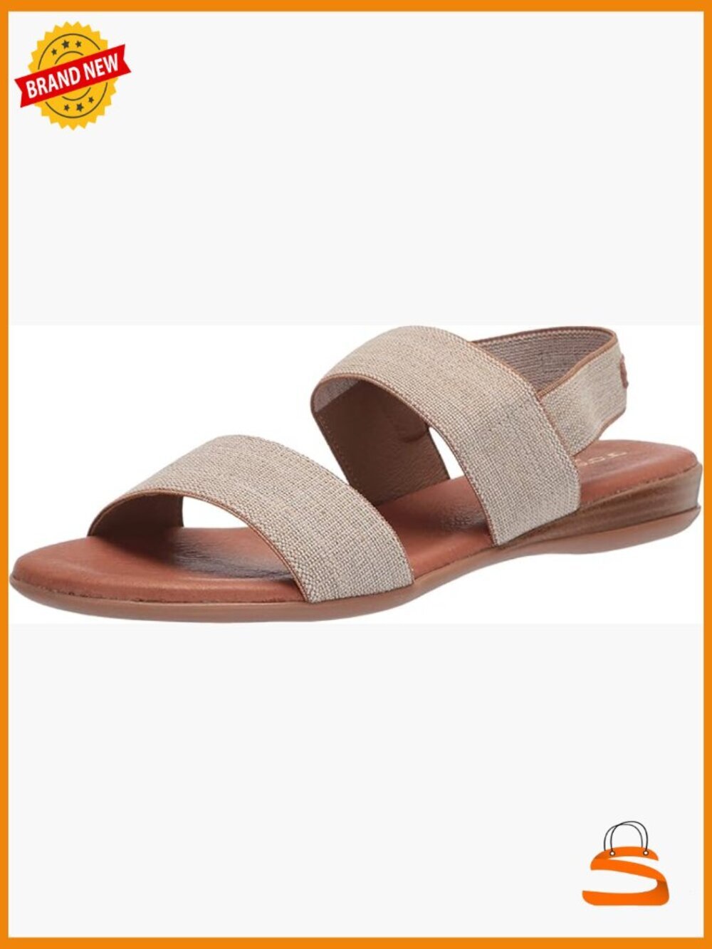 Handcrafted Flat Sandals with Elastic Straps - Slide On